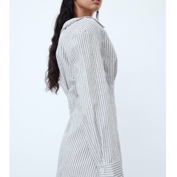 ZARA SHORT STRIPED DRESS SIZE M - Picture 6 of 9